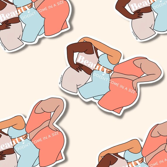Stickers, Labels & Tags Stickers Curvy woman Curvy woman sticker Body ...