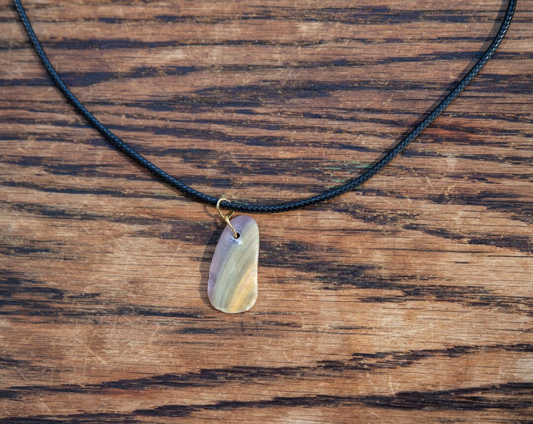 Purple Wampum Shell Necklace Etsy