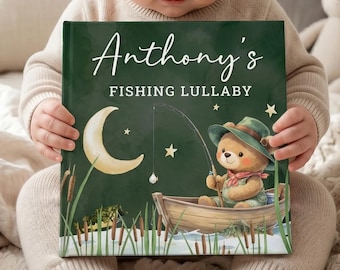 Personalized Fishing Storybook, Custom Lullaby Book With Name For Toddlers, Baby Keepsake Gift, Baby Shower Present for Boy