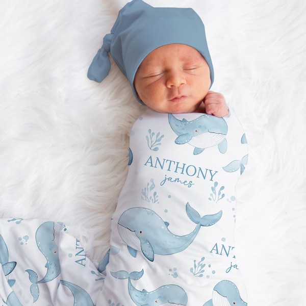 Smocked Whale Zip Back Baby Boy Sweater