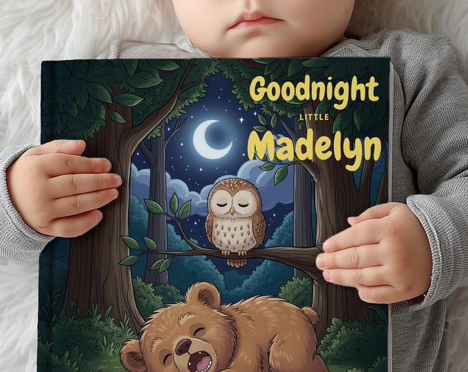 Personalized Baby Book With Name, First Birthday Gift, Kids Boy Or Girl Gift, Grandchild Baby Shower, Custom Bedtime Children's Storybook