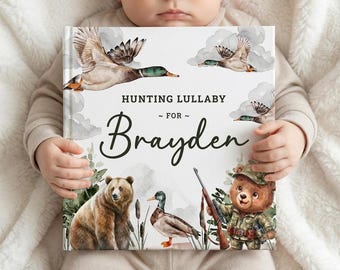 Personalized Little Hunter Book, Custom Duck Hunting Storybook With Name For Toddlers, Teddy Bear Nursery Gift for Boy, Bedtime Keepsake