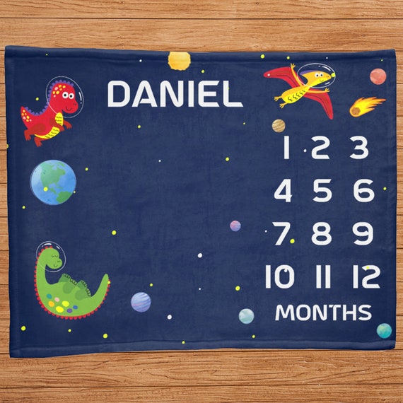 dinosaur milestone blanket