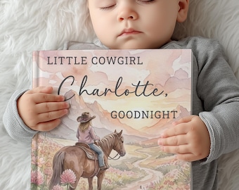 Personalized Western Bedtime Book, Custom Cowgirl Storybook With Name For Toddlers, Gift for Girl, Bedtime Keepsake