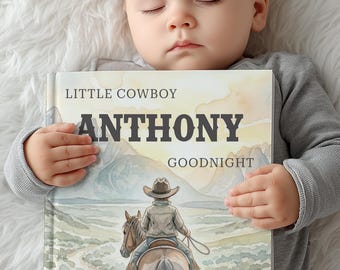 Personalized Cowboy Storybook, Custom Western Bedtime Book For Toddlers