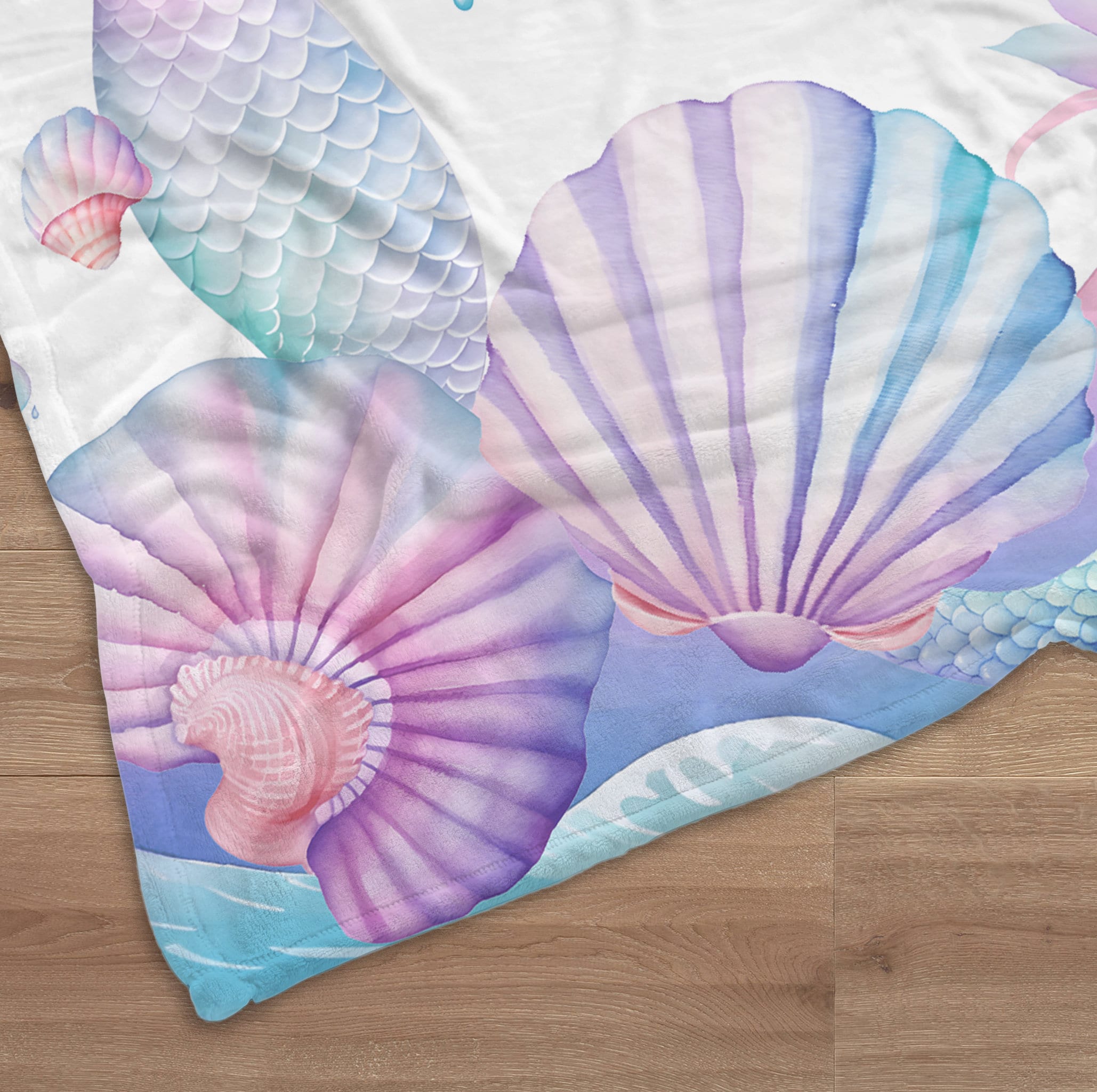 Mermaid Milestone Blanket Personalized Baby Girl Month Blanket Ocean ...