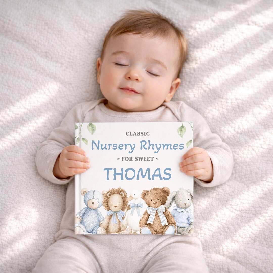 Personalized Nursery Rhymes Book, Custom Name Children’s Book, Baby ...