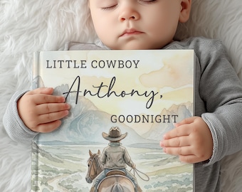 Personalized Cowboy Storybook, Custom Western Bedtime Book, Keepsake Toddler Gift