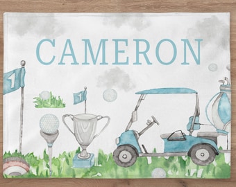Personalized Golf Baby Boy Name Blanket Custom Sports Nursery New Baby Gift Newborn Blanket Toddler Birthday Gift Baby Shower Gift