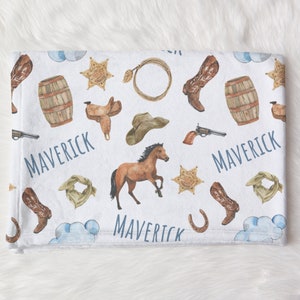 Western Name Swaddle, Cowboy Baby Name Blanket, Personalized Sheriff Swaddle, New Mom Gift, Newborn Gift, Western Baby Shower Gift