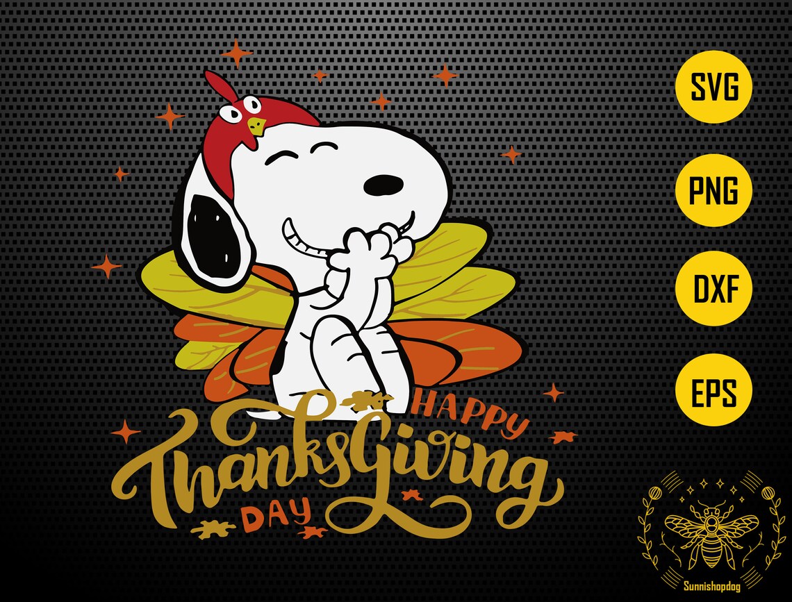 Happy Thanksgiving Snoopy Svg Thanksgiving Party svg | Etsy