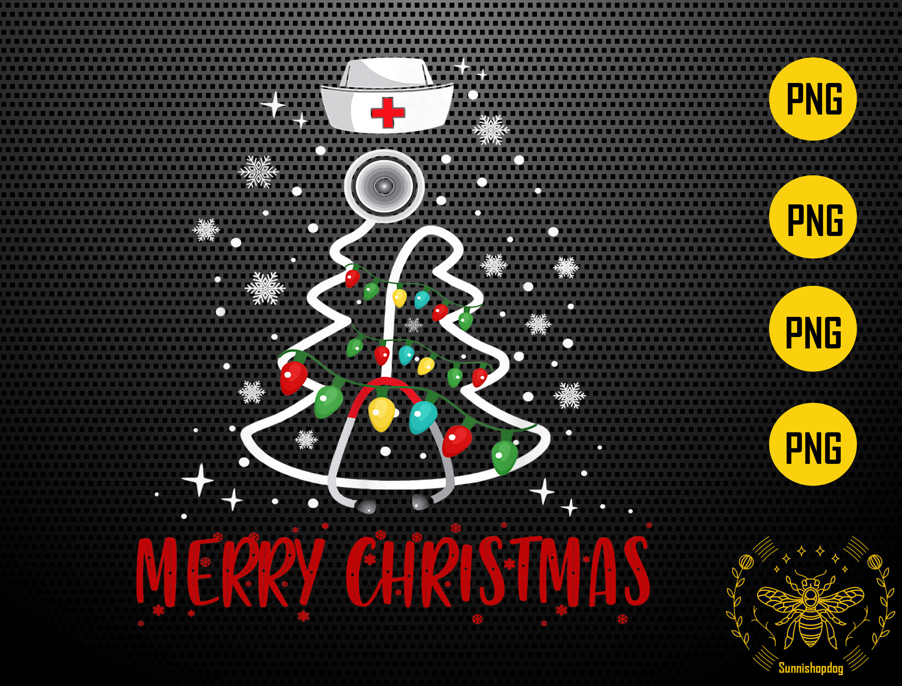 Merry Christmas Nurse Png Nurse Lovers png Xmas Stethoscope  Etsy