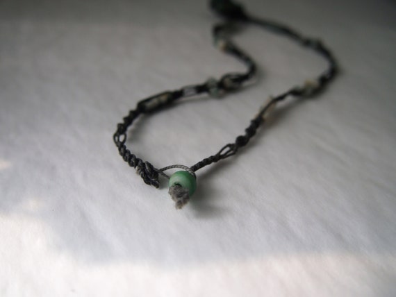 Vintage macrame necklace. Malachite & macrame nec… - image 7