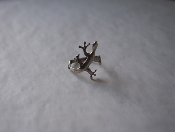 Vintage sterling silver lizard ring. Silver lizar… - image 3