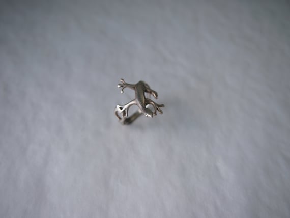 Vintage sterling silver lizard ring. Silver lizar… - image 1