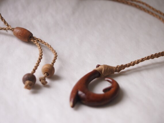 Vintage boho necklace. Vintage wooden necklace. V… - image 3