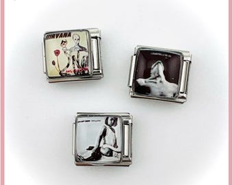 Silver Square- Italian Charm Bracelet Links