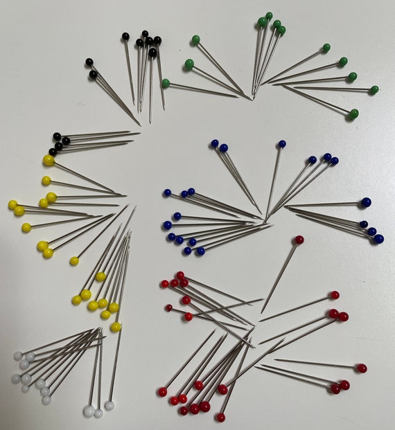 Multi Colored Glass Head Pins