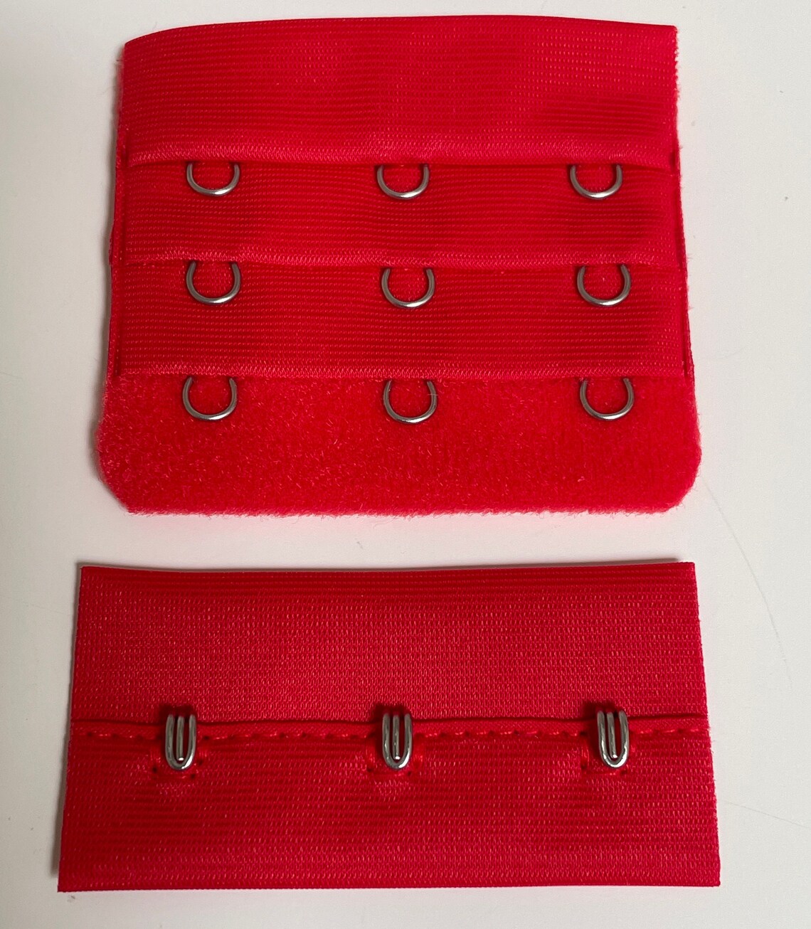 Bra Hook and Eye Closure, 3 X 3, Black, White, Skin, Red, Pink, Milky, Sold as a Set, Bra Making