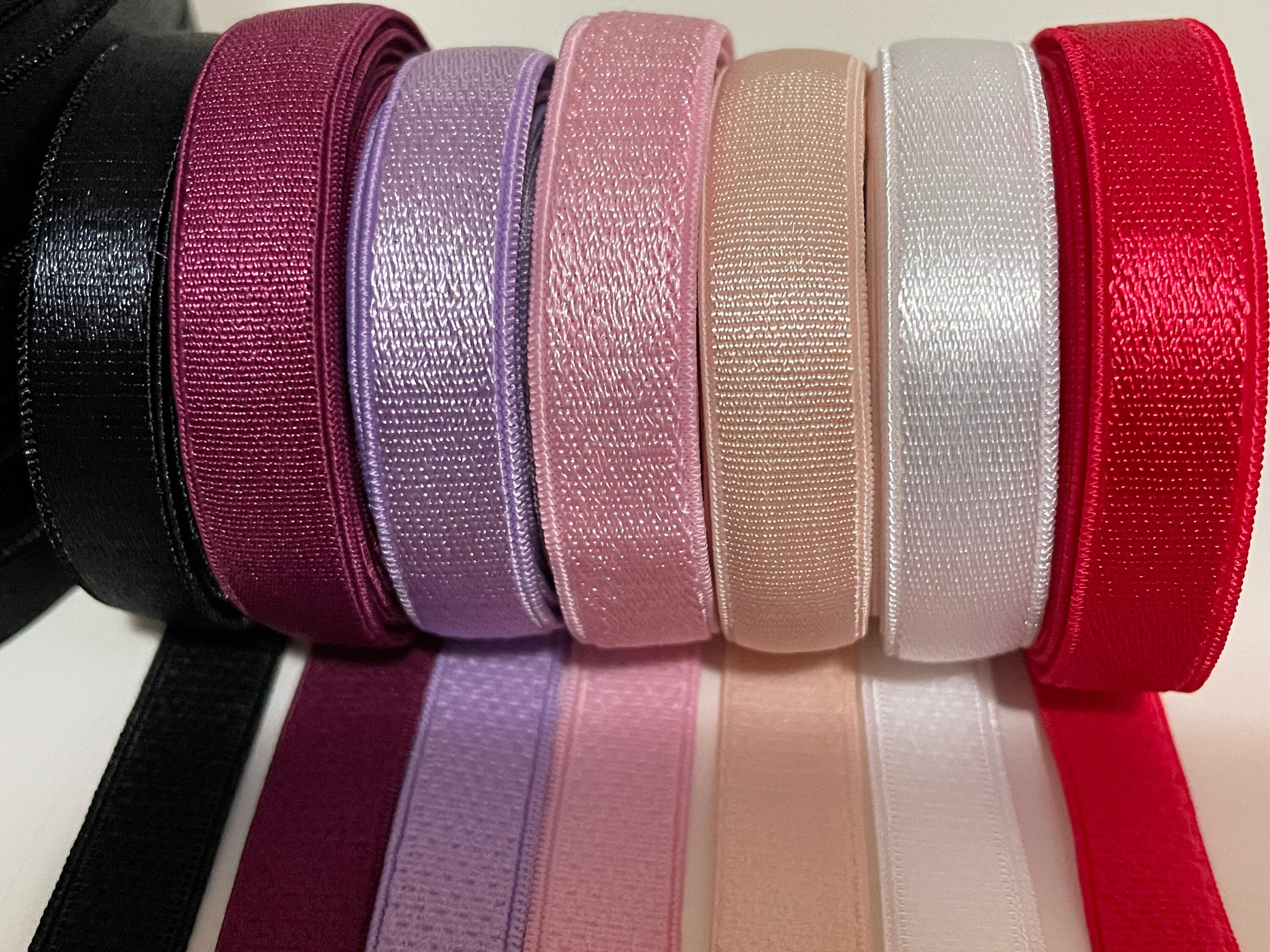 10mm Shiny Bra Strap Elastic White Black Nude Pink Red Etsy Australia