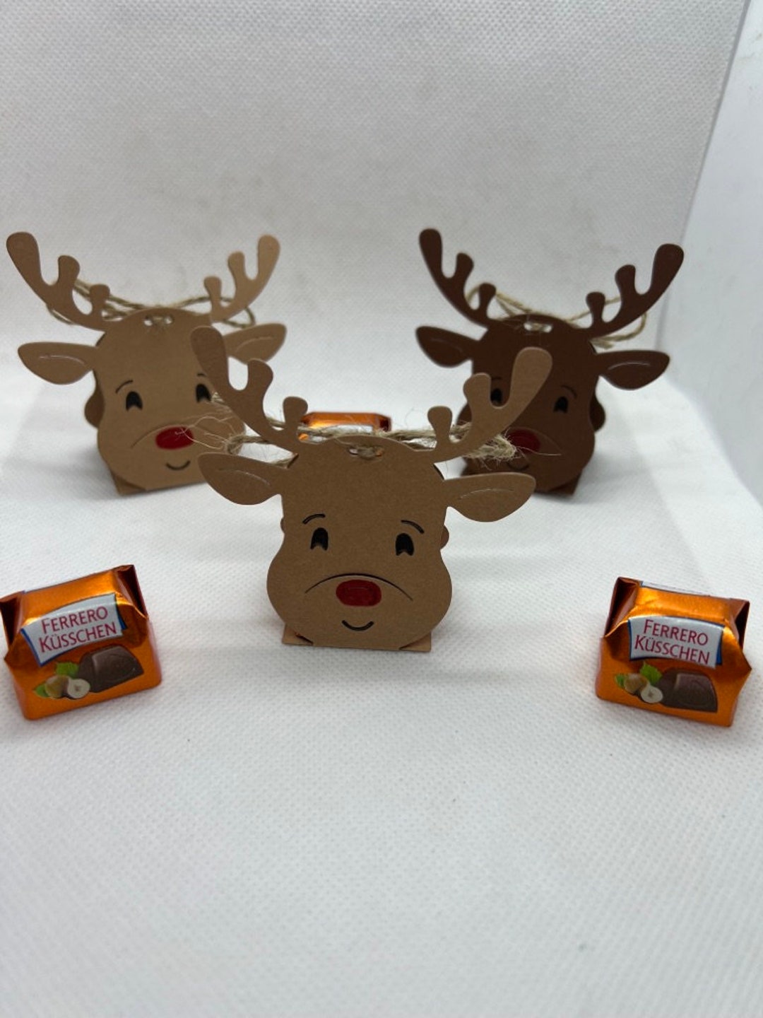 Rudi Reindeer Kiss Packaging; Christmas Table Decoration; Party Favor ...