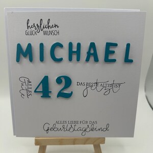 Carte d'anniversaire personnalisée ; carte d'anniversaire; Bonheur; petits cadeaux; peu de joie; art de cartes; Numéro d'anniversaire