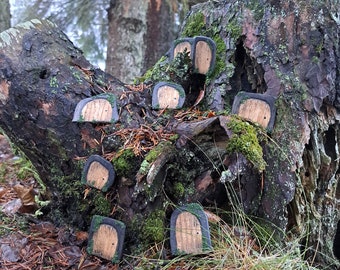 Huit petites portes féeriques, portes de jardin féeriques, décorations de jardin