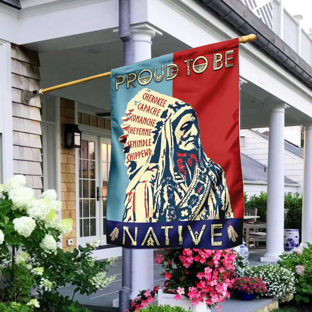Bandera de los nativos americanos de doble cara orgulloso de | Etsy