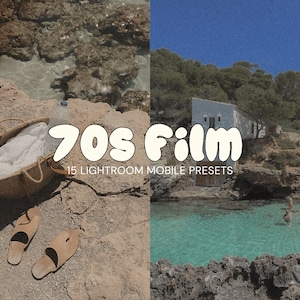 15 Vintage Film Presets | 70&#39;s FILM | Mobile Lightroom Presets | Film look tones | Edit Mobile Lightroom | Kodak Presets | Analog | Retro