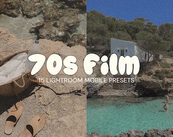 15 Vintage Film Presets | 70's FILM | Mobile Lightroom Presets | Film look tones | Edit Mobile Lightroom | Kodak Presets | Analog | Retro