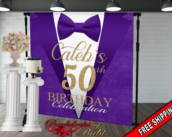 Classic Man Birthday Backdrop, Classic Man Step and Repeat Backdrop, 30th Birthday, 40th, 50th, 60th Backdrop, Men's Birthday Backdrop