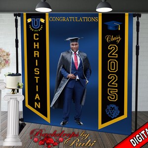 Graduation Backdrop, Sweet 16, Graduation Photo Booth, Class of 2025 Backdrop, Class of 2025 Step and Repeat, Graduation Senior Prom Banner