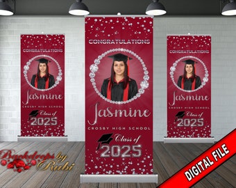 Graduation Retractable, Graduation Banner, Graduation Retractable Banner, Graduation Custom Roll Up Banner, Class of 2026 Retractable Banner