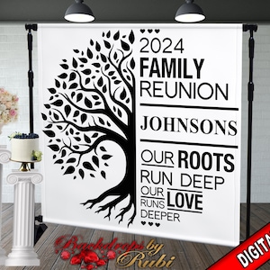 Family Reunion Backdrop, Family Reunion Step and Repeat, Family Reunion Banner, Family Gathering Backdrop, Family Tree Backdrop, Tree Banner