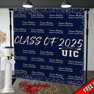 Graduation Backdrop, Sweet 16, Graduation Photo Booth, Class of 2025 Backdrop, Class of 2025 Step and Repeat, Graduation Senior Prom Banner
