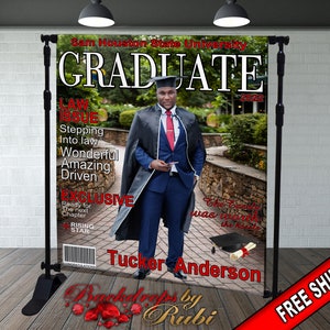 Magazine Cover Backdrop, Magazine Graduation, Magazine Class of 2025, Magazine Senior Prom Backdrop, Graduation Backdrop, Graduation Banner