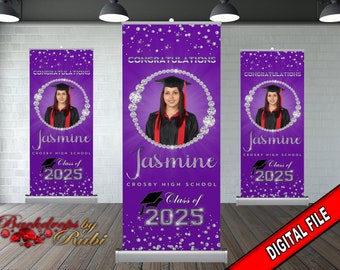Graduation Retractable, Graduation Banner, Graduation Retractable Banner, Graduation Custom Roll Up Banner, Class of 2026 Retractable Banner