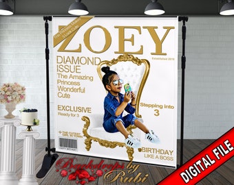 Tło na okładkę magazynu dla dzieci, okładka magazynu urodzinowa, baner na okładkę magazynu, tło na urodziny magazynu dla dzieci, tło na okładkę magazynu dla dzieci