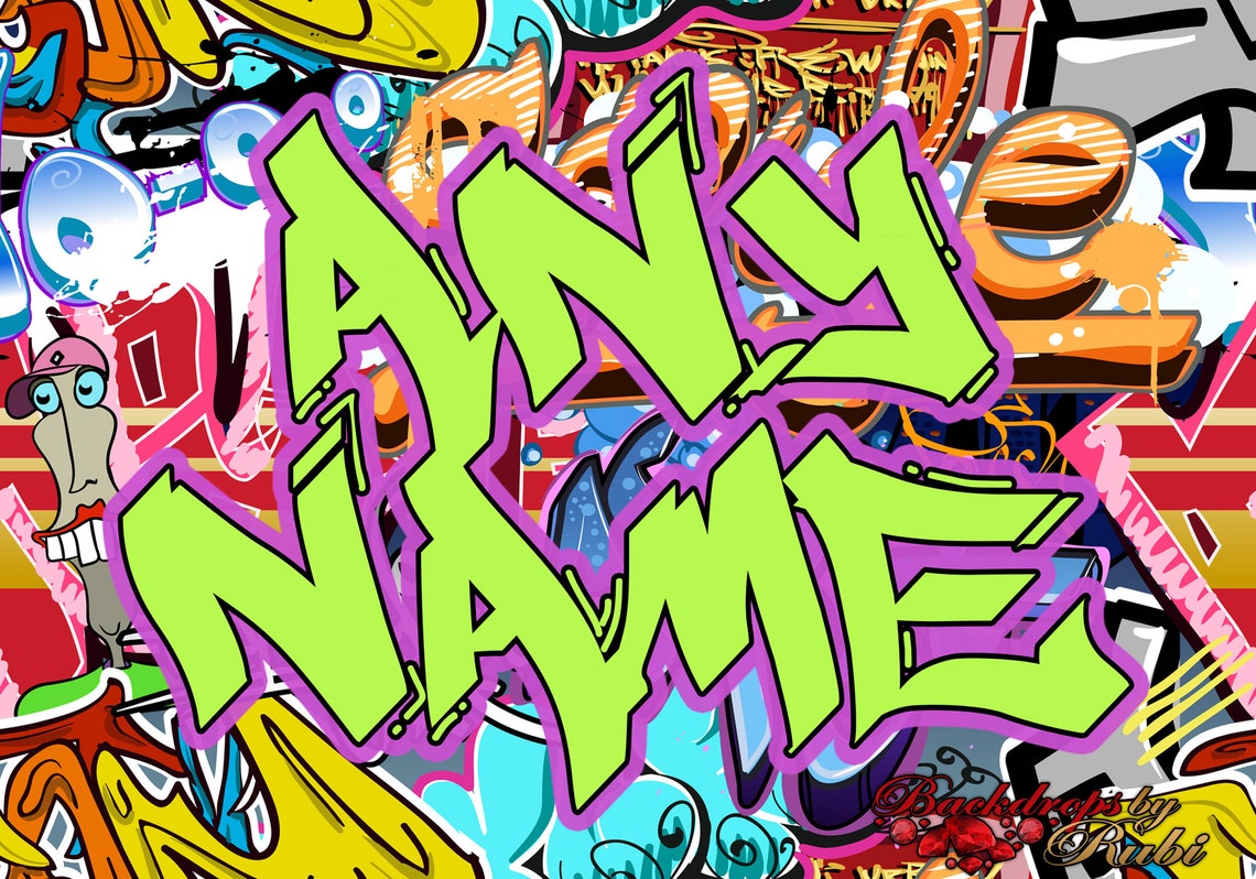 Graffiti Backdrop Graffiti Banner 80's 90's Hip Hop Etsy
