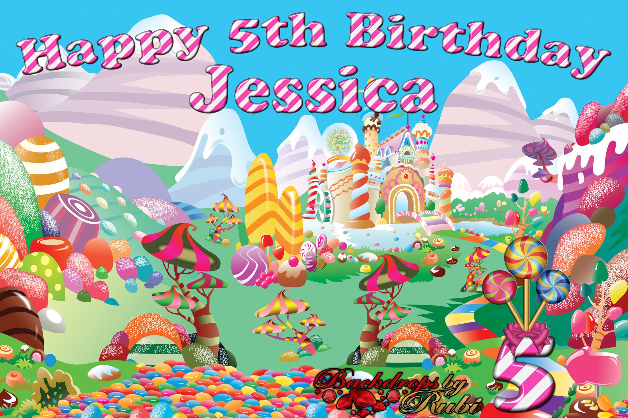 Candy Land Backdrop
