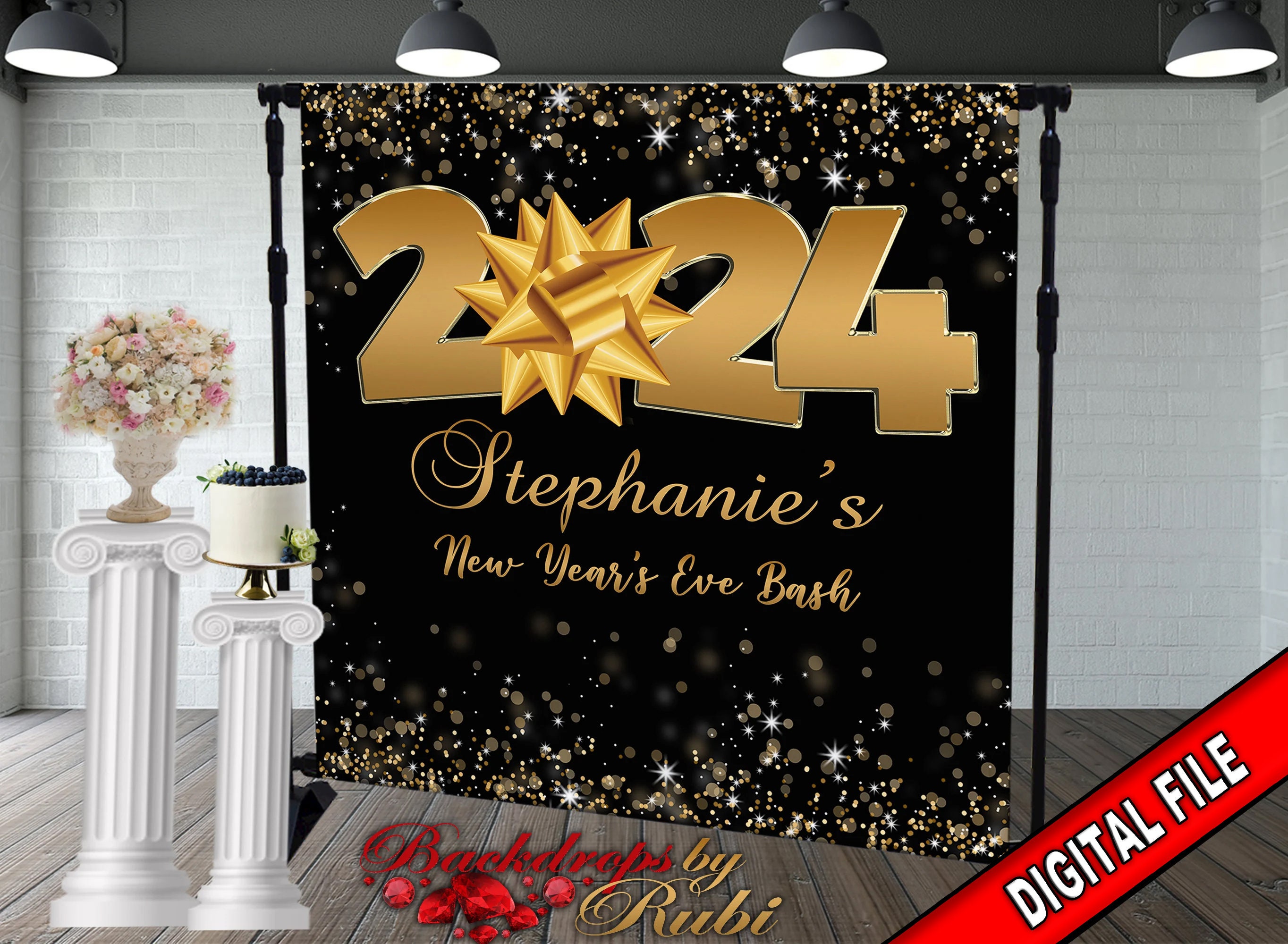 Buy New Year's Eve Party Photo Booth, New Year's Backdrop, New