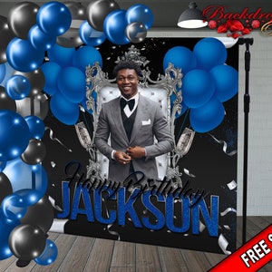 Birthday Backdrop, Custom Photo Birthday Backdrop, 21st Birthday Backdrop, Prom Backdrop, Birthday Banner, Photo Birthday Backdrop, 50th