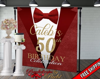 Classic Man Birthday Backdrop, Classic Man Step and Repeat Backdrop, 30th Birthday, 40th, 50th, 60th Backdrop, Men's Birthday Backdrop