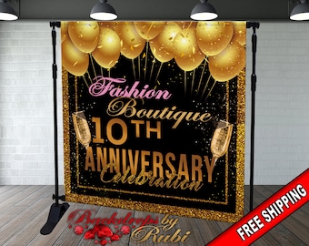 Logo Step and Repeat Business Event Backdrop, Custom Logo Backdrop, Business Logo Backdrop, Business Step And Repeat, anniversary backdrop