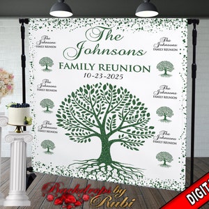 Family Reunion Backdrop, Family Reunion Step and Repeat, Family Reunion Banner, Family Gathering Backdrop, Family Tree Backdrop, Tree Banner