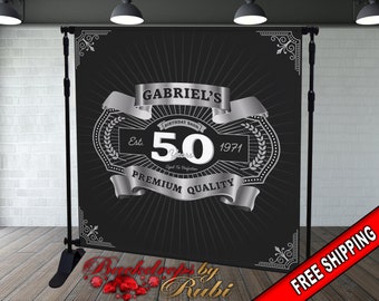 Birthday Backdrop, Men's Backdrop, Men's Birthday Backdrop, 30th Birthday, Men's 50th birthday Backdrop, 40th Birthday Backdrop, Men's Gold