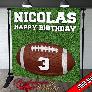 Football Birthday Backdrop,  Football Backdrop, Baby Shower Football Backdrop, Touchdown Football backdrop, Football Field  Backdrop