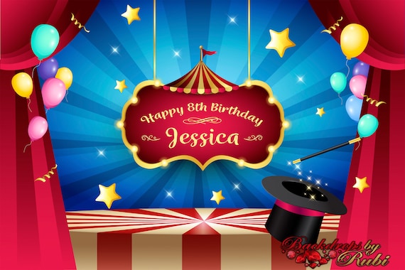 Striscione Per Feste Di Carnevale E Circo – Sfondo Fotografico In Tessuto 1,8x0,9 M Con Corda - 3