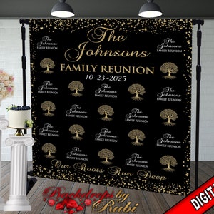 Family Reunion Backdrop, Family Reunion Step and Repeat, Family Reunion Banner, Family Gathering Backdrop, Family Tree Backdrop, Tree Banner