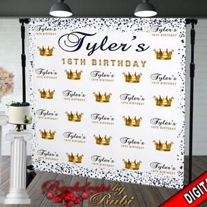 Birthday backdrop, Sweet 16 Backdrop, Photo Birthday Backdrop, Step and Repeat Backdrop, Birthday Step and Repeat backdrop, 50th Birthday